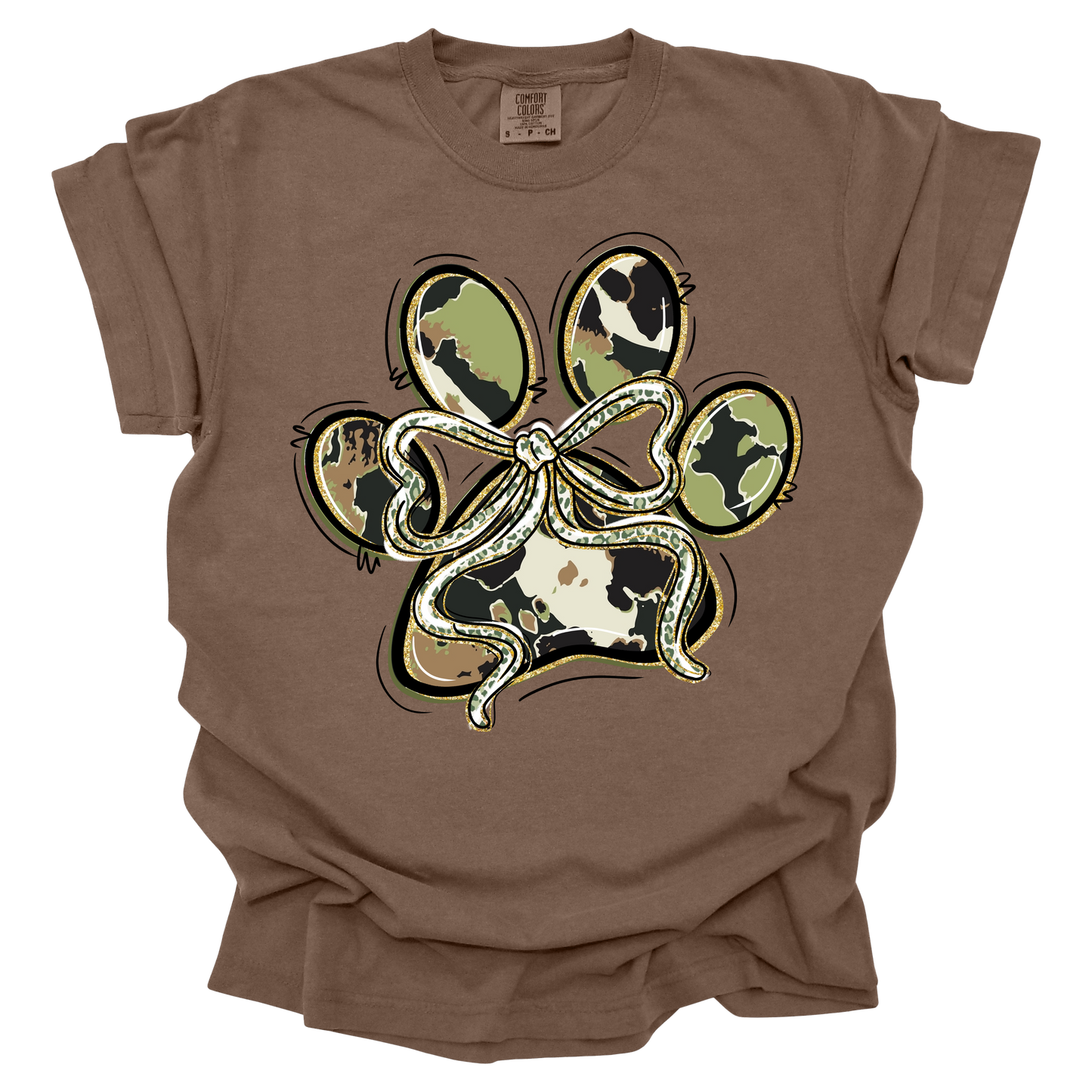 Camo Puppy Paw Short Sleeve T-shirt