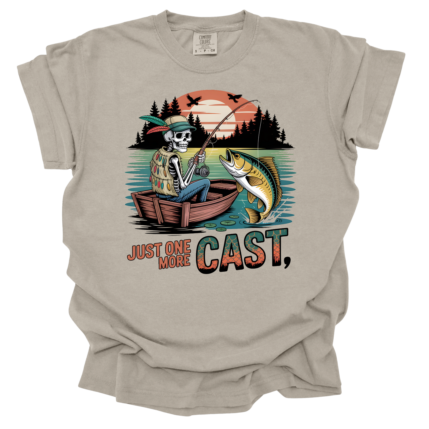 Just One More Cast Skeleton Fisherman T-Shirt