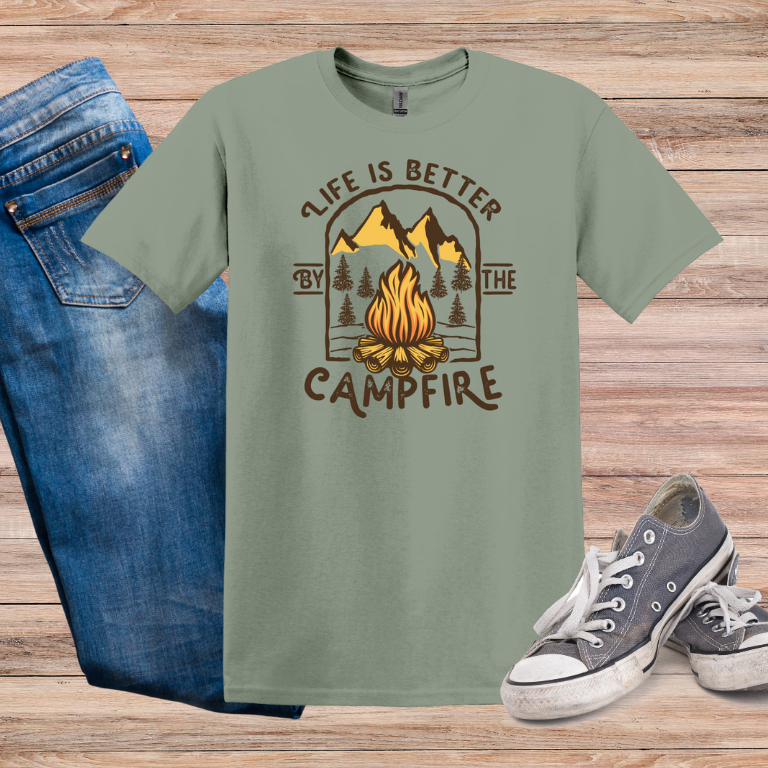 LIFE IS BETTER BY THE CAMPFIRE SHORT SLEEVE T-SHIRT