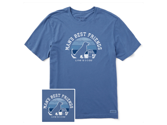 Life Is Good - Men's Crusher Tee Man's Best Friends