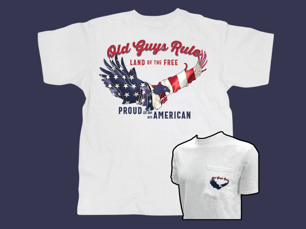 Old Guys Rule Land of the Free Short-Sleeve T-Shirt for Men