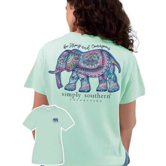 Simply Southern Strong-Chinchilla Short Sleeve Tee-Unisex