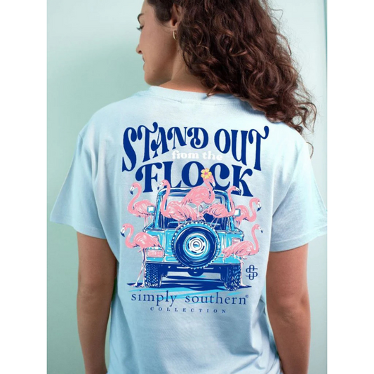 Simply Southern- Flock-Short Sleeve Tee-Ice