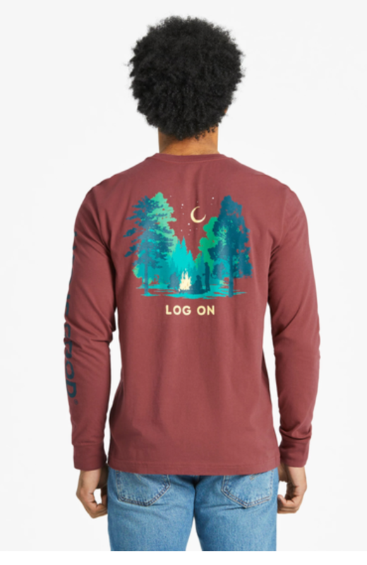 Men's Log On Campfire Long Sleeve Crusher-LITE Tee