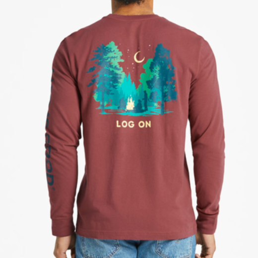 Men's Log On Campfire Long Sleeve Crusher-LITE Tee