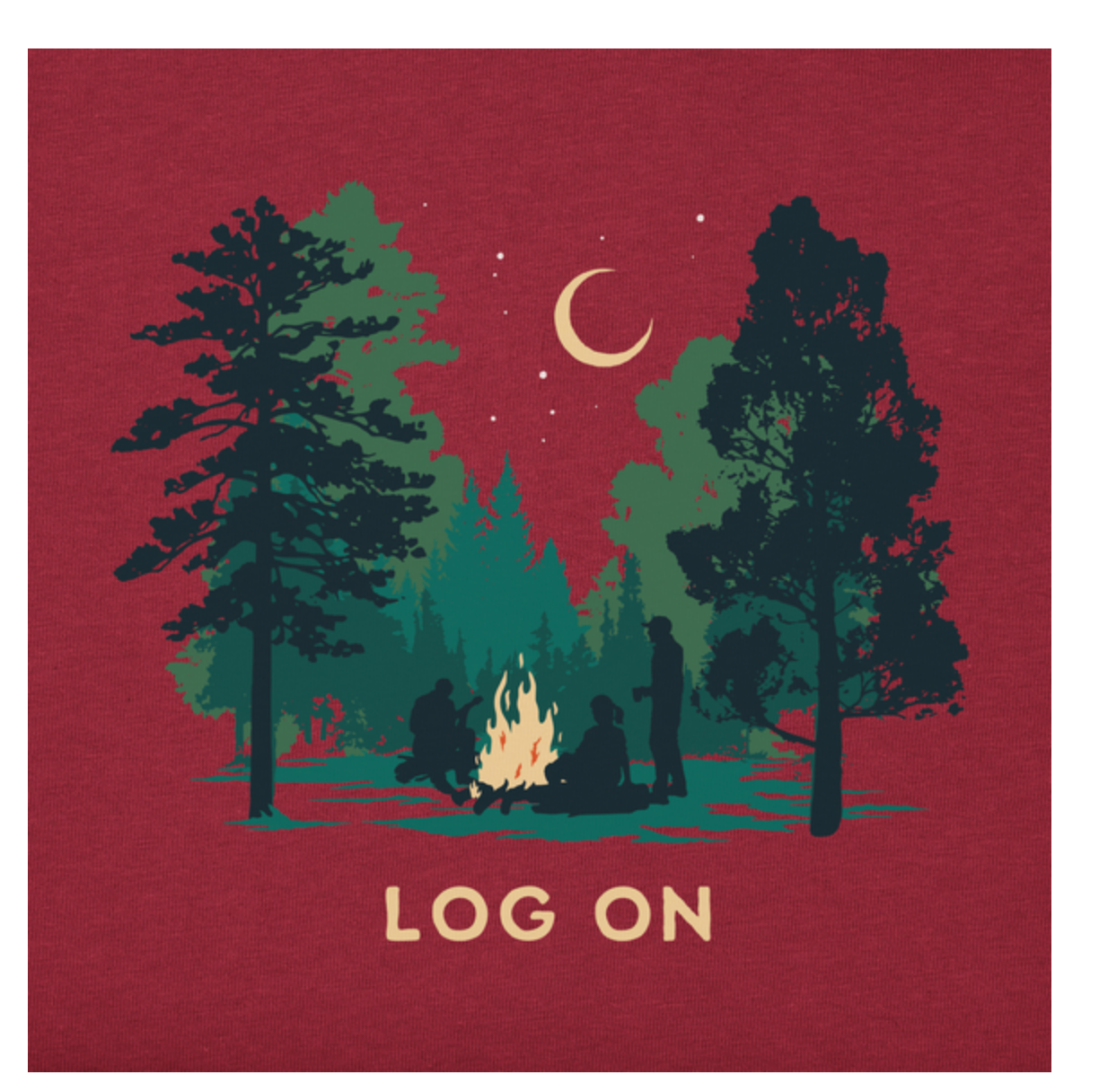 Men's Log On Campfire Long Sleeve Crusher-LITE Tee