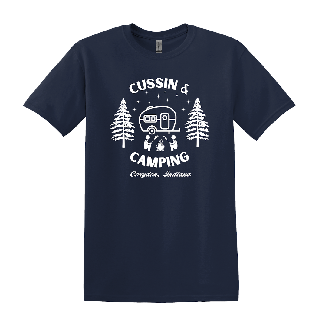 Explore Outdoor Adventures "Cussin & Camping" Short Sleeve Tee