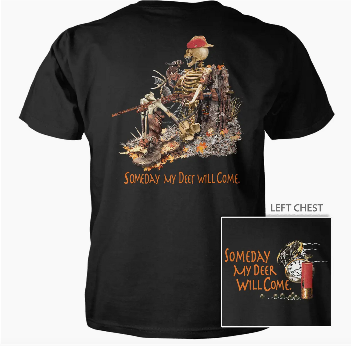 Someday Buck Hunter - Ringspun Cotton T-Shirt - Short Sleeve BLK Tee