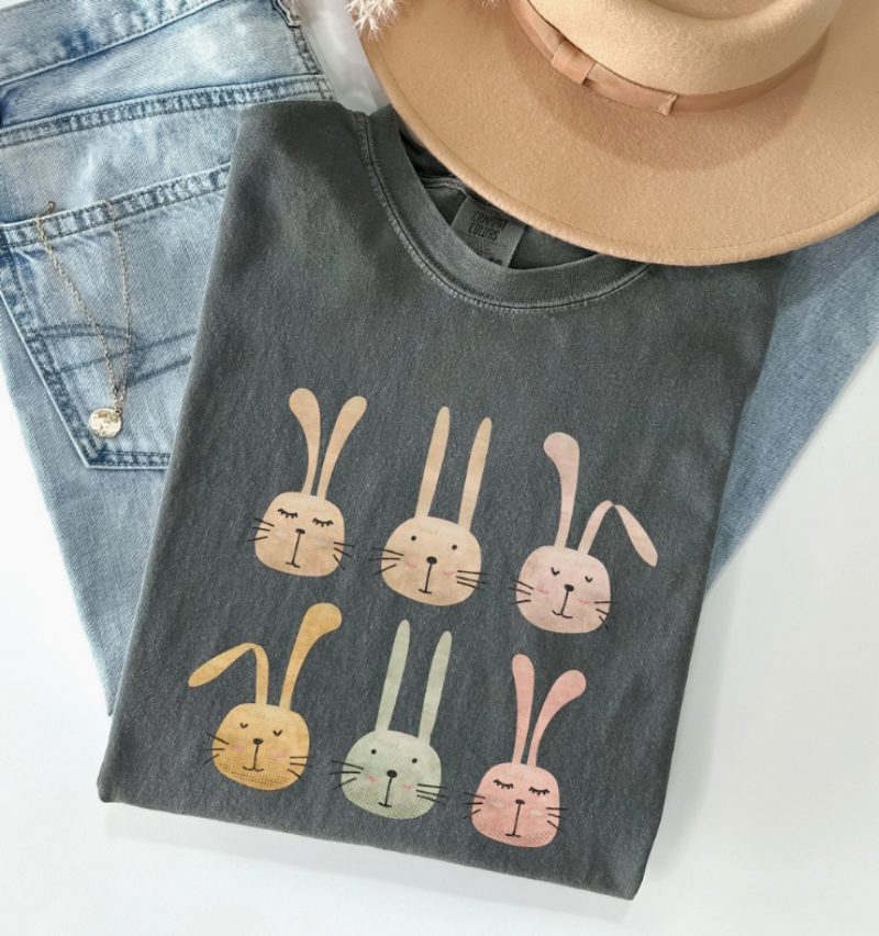 Adorable Easter Bunnies, Rabbits Comfort Colors Tshirt