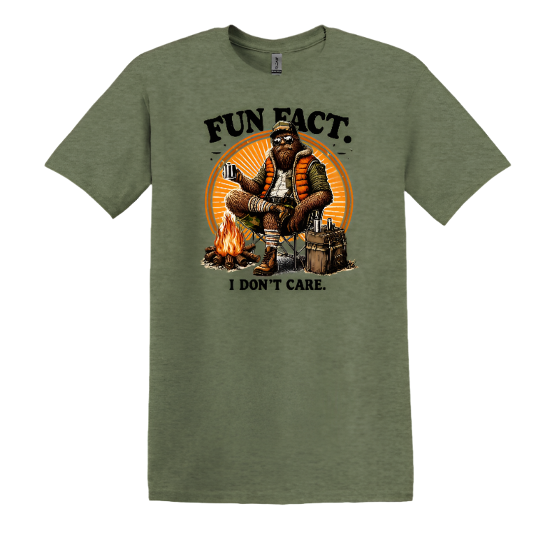 Bigfoot Fun Fact, I don't care Short Sleeve T-shirt