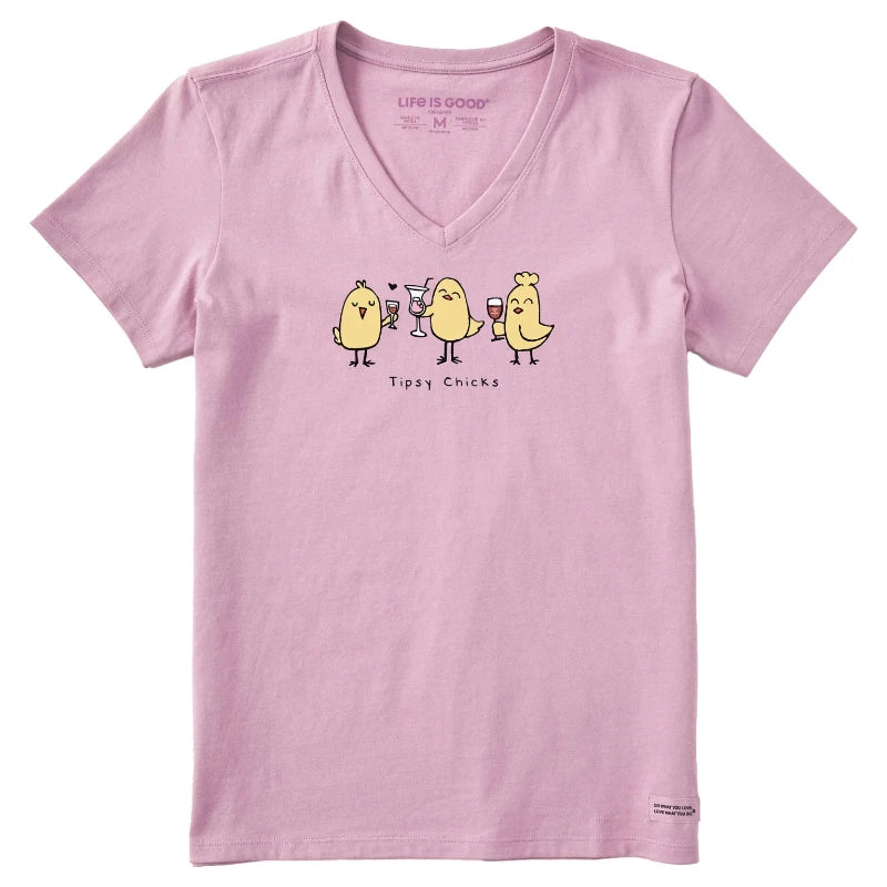Women's Tipsy Chicks Short Sleeve Crusher Vee