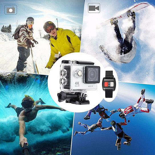 4K Action Pro Waterproof All Digital UHD WiFi Camera + RF Remote And Accessories by VistaShops