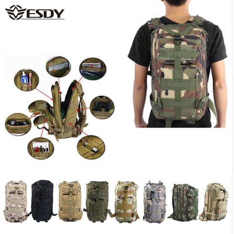 Men Military Tactical Backpack 30L Camouflage