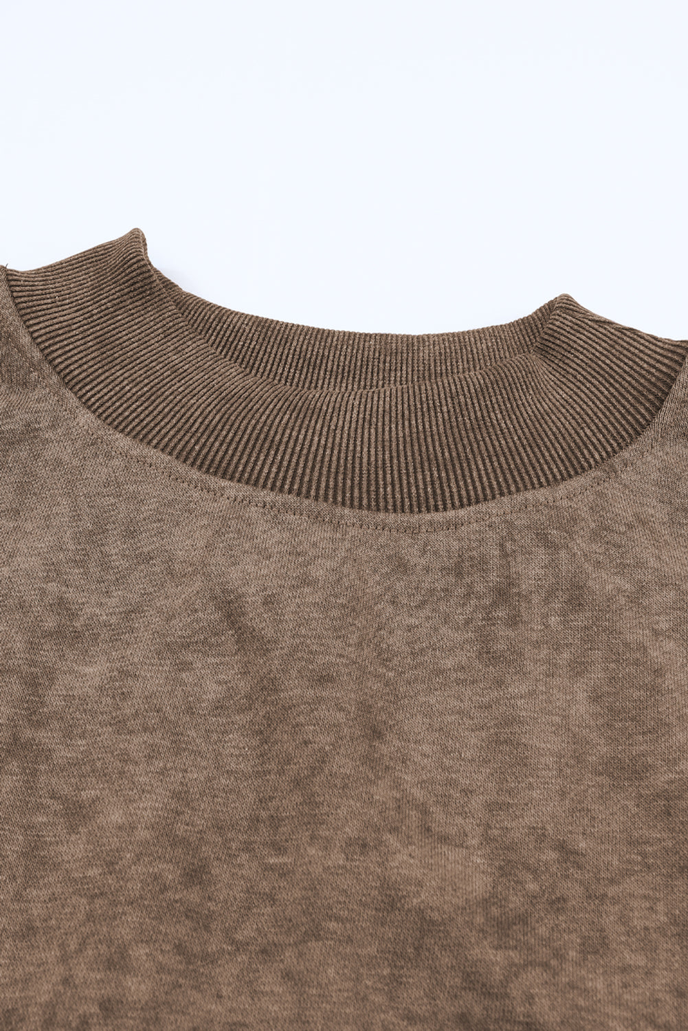 Plain Drop Shoulder Crew Neck Pullover Sweatshirt