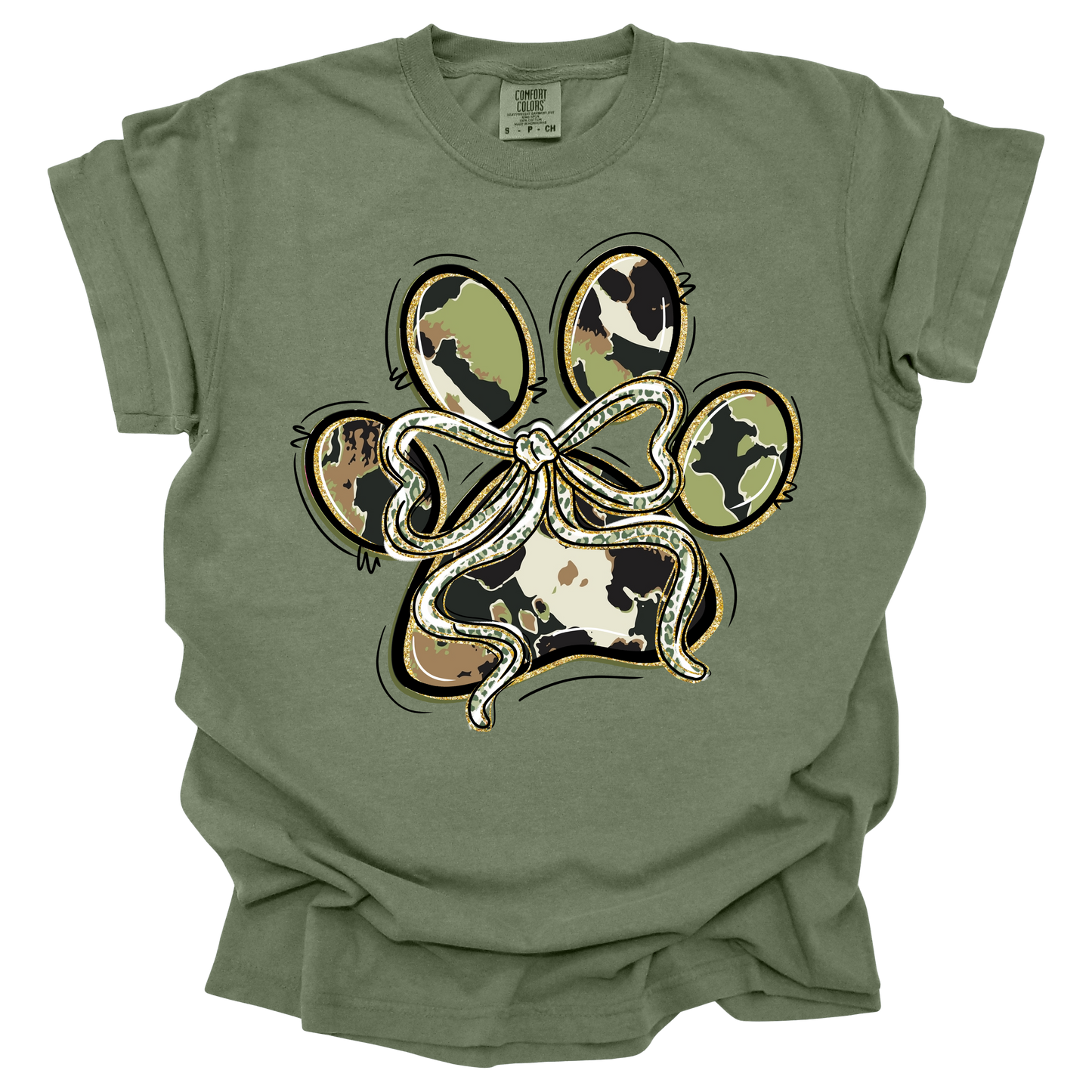 Camo Puppy Paw Short Sleeve T-shirt