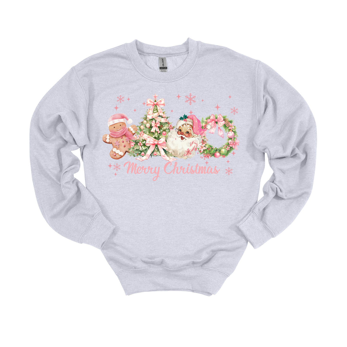 Coquette Pink Christmas Long Sleeve Tee 