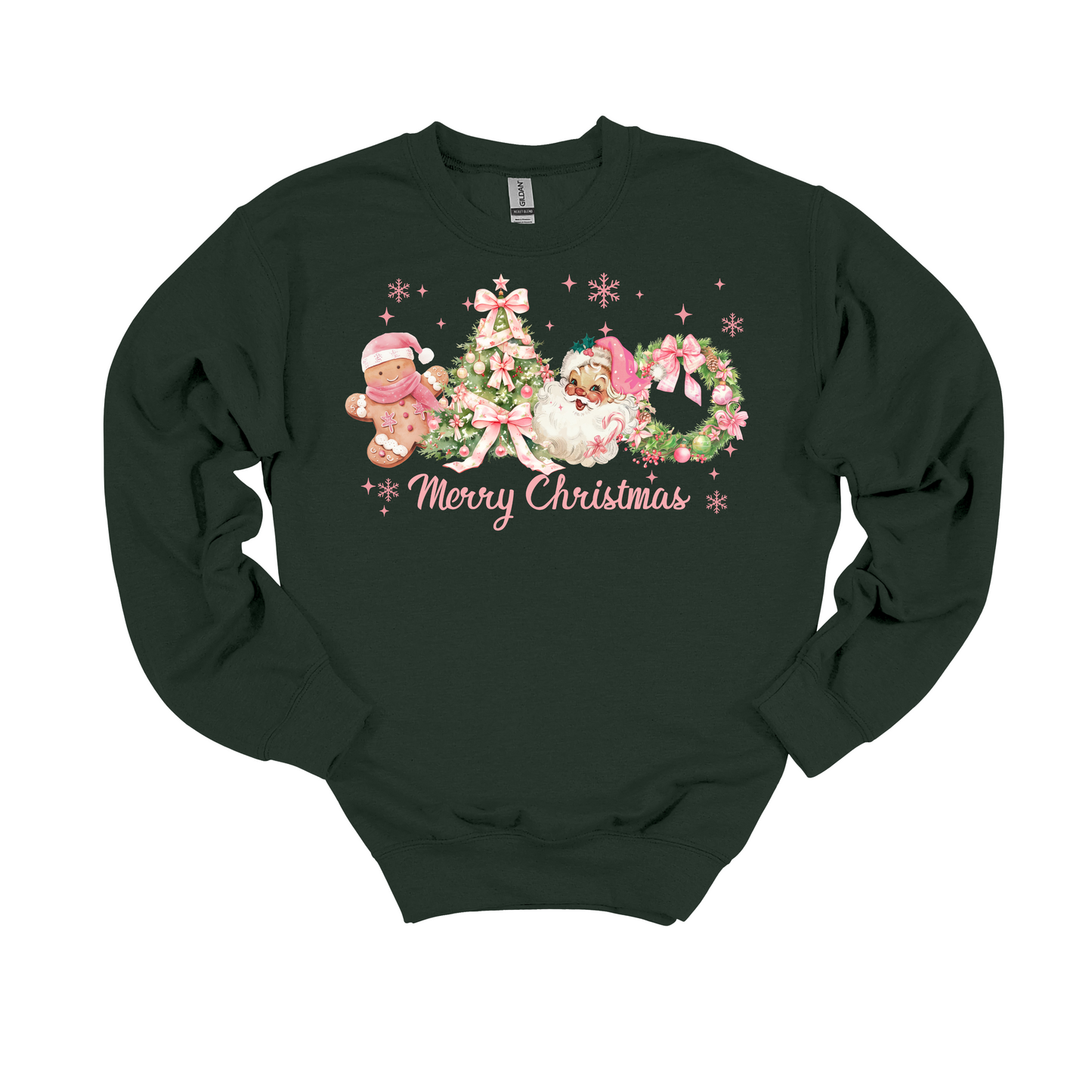 Coquette Pink Christmas Long Sleeve Tee 