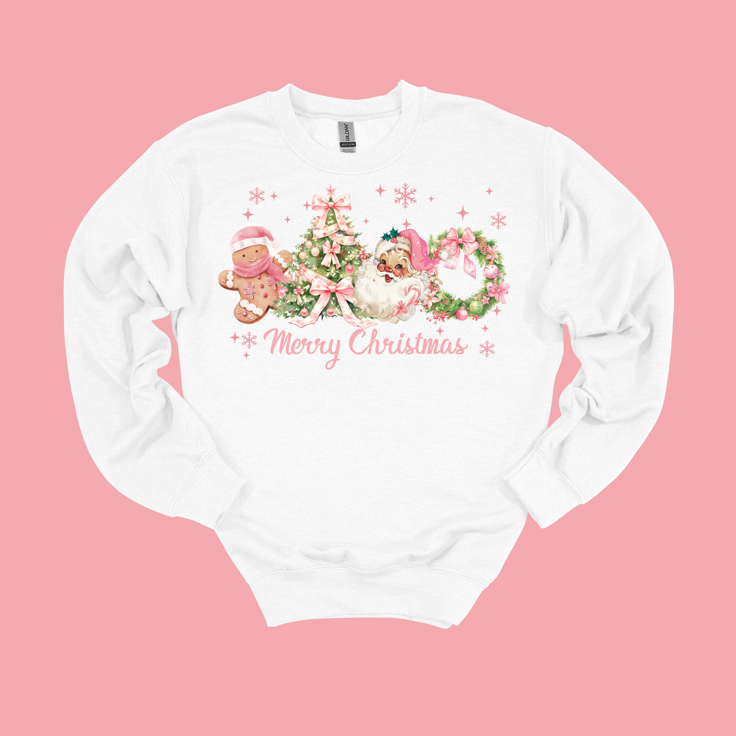 Coquette Pink Christmas Long Sleeve Tee 