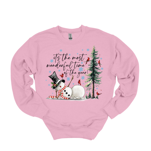 It's the Most Wonderful Time of the Year Funny Snowman Sweatshirt