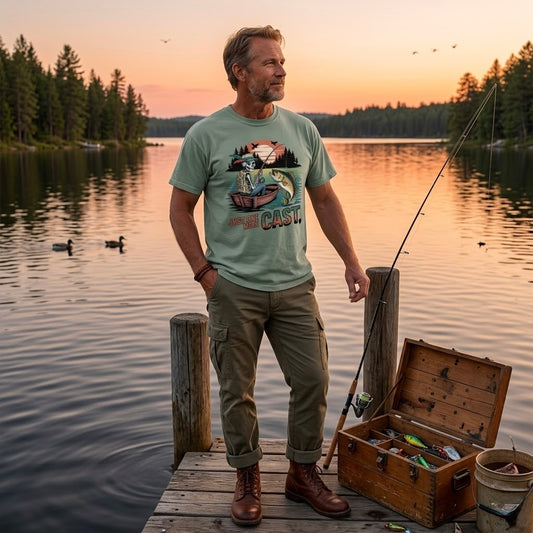 Just One More Cast Skeleton Fisherman T-Shirt