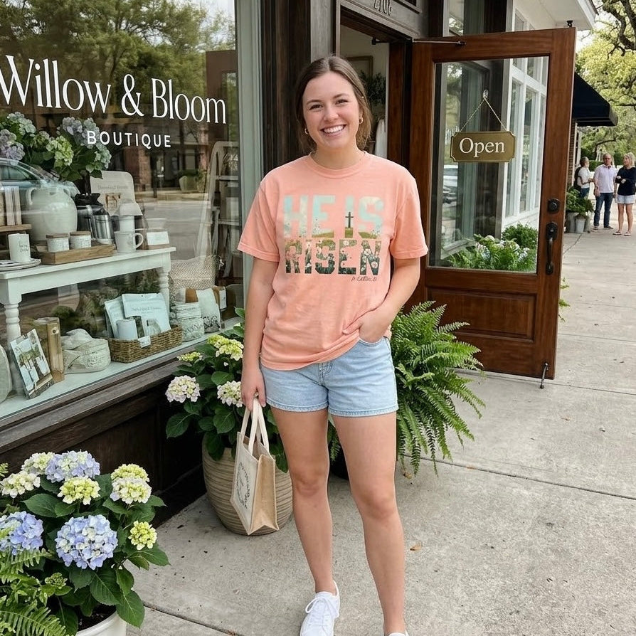 He Is Risen Christian Short Sleeve T-Shirt