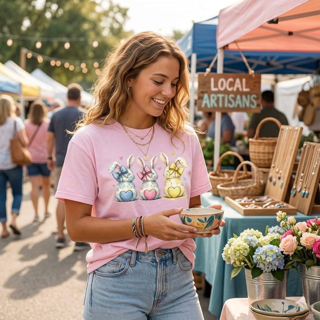 Bunny Coquette Bow Short Sleeve T-shirt 