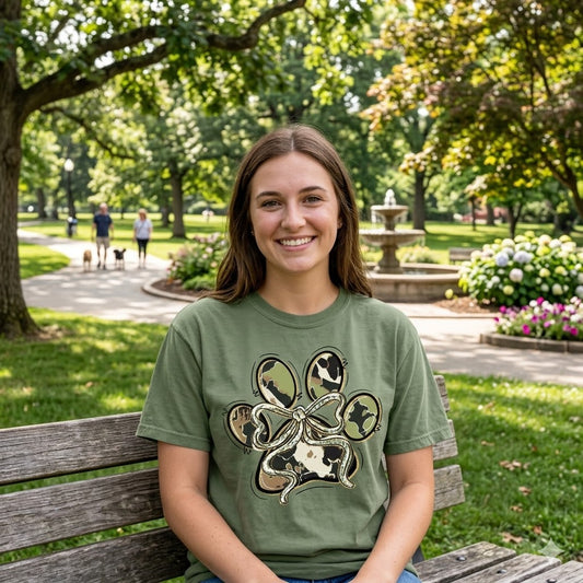 Camo Puppy Paw Short Sleeve T-shirt