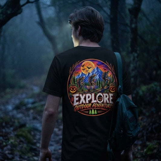 Explore Outdoor Adventures Skeleton Halloween Tees