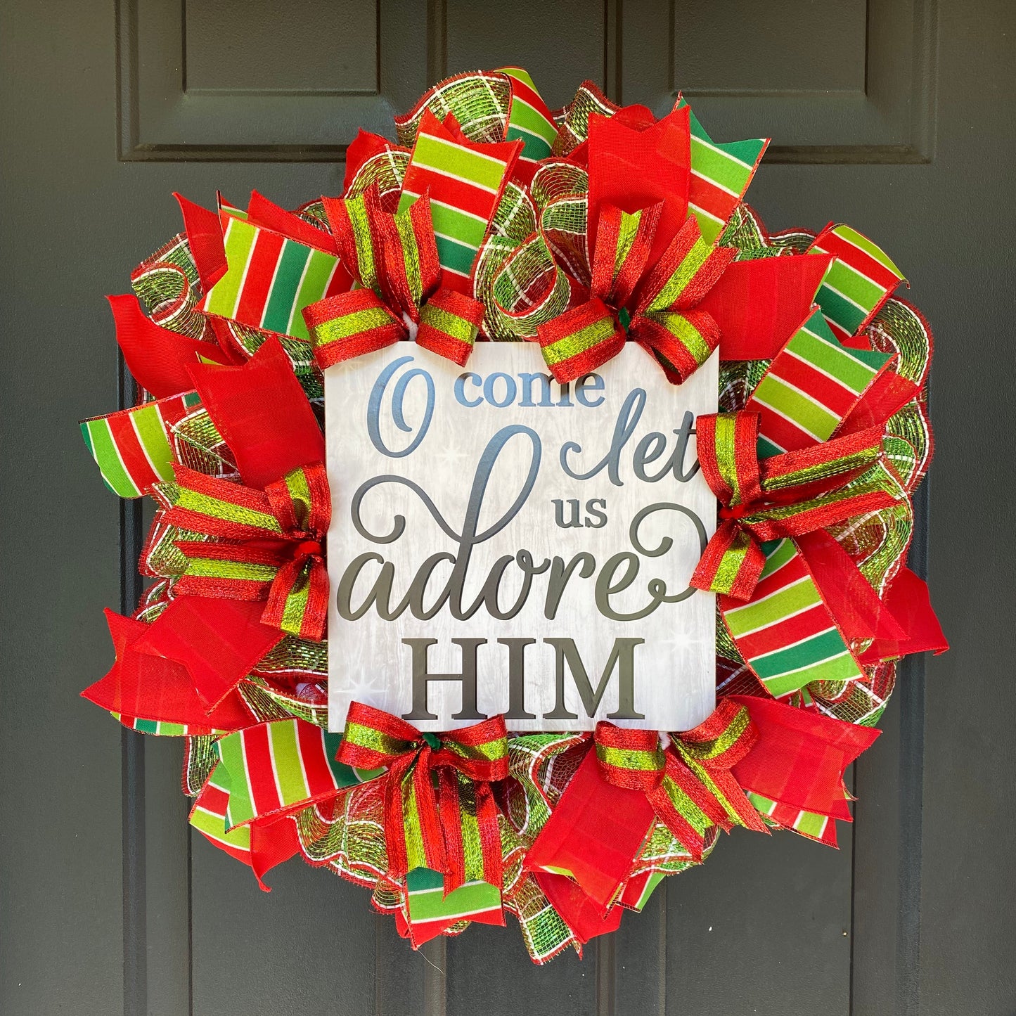 O Come Let Us Adore Him Christmas Wreath