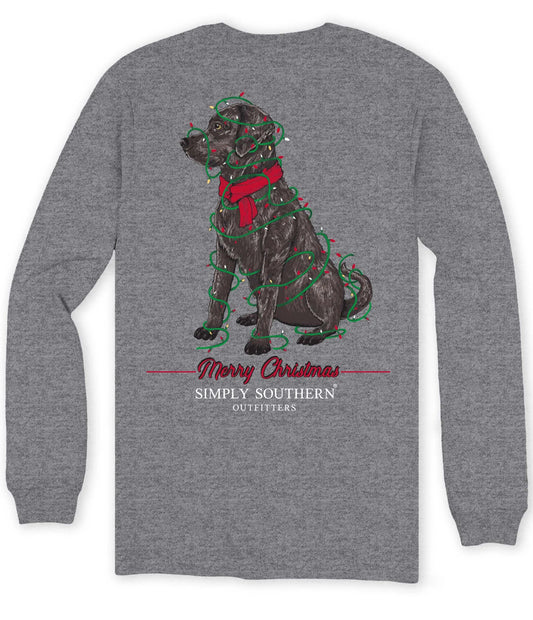 Simply Southern Merry Black Lab Christmas T Shirt