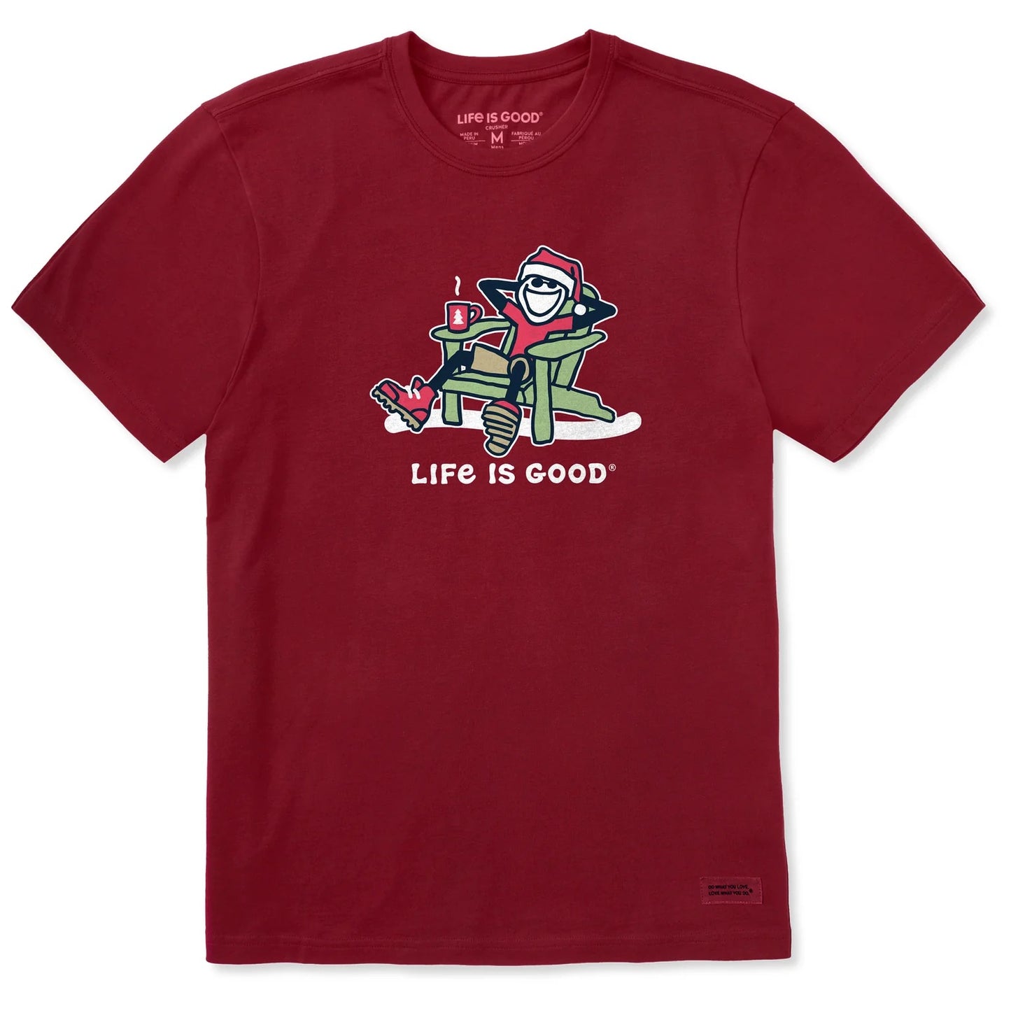 Life Is Good-Men's Santa Jake Adirondack Short Sleeve Crusher Tee
