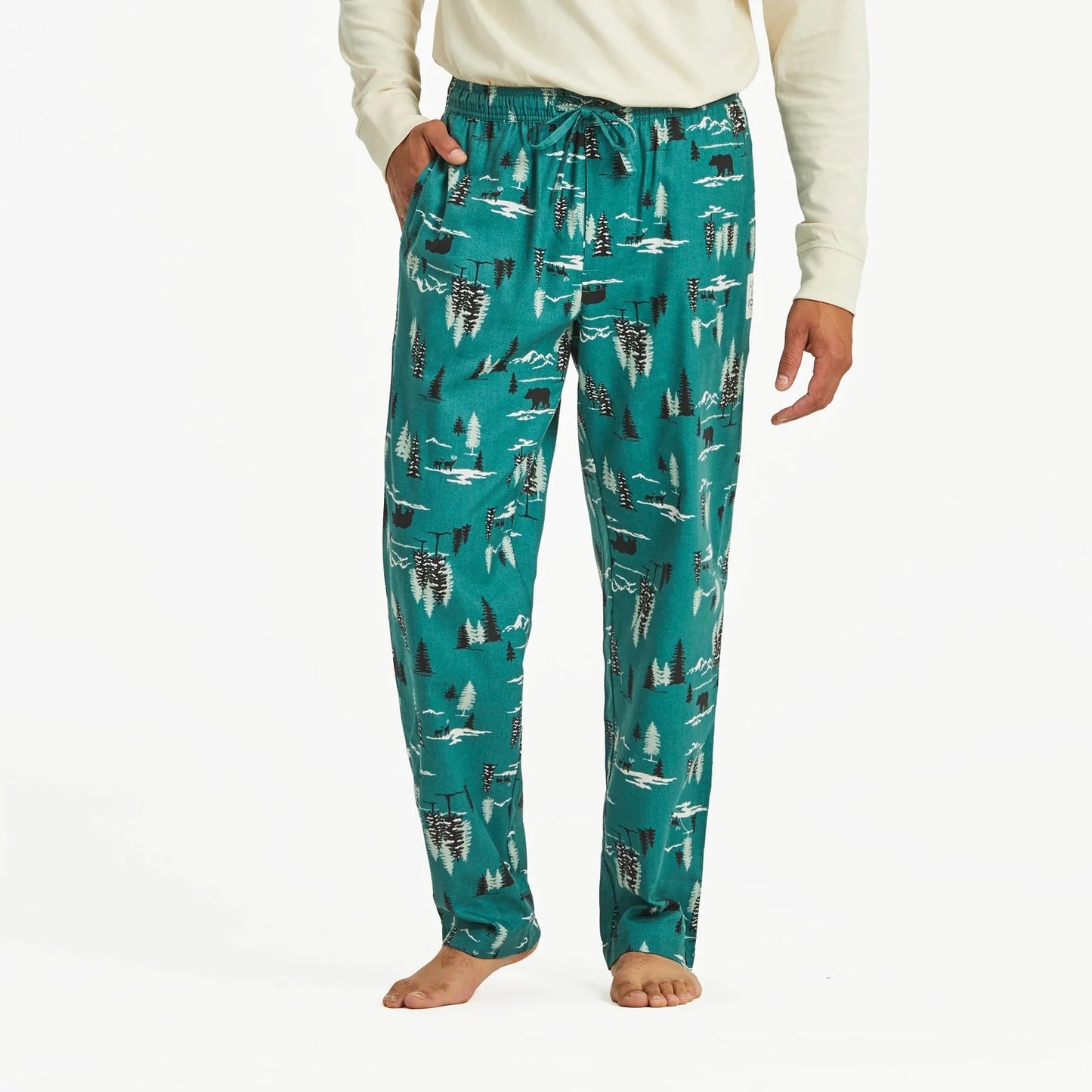 Men's Winter Woodland Pattern Classic Sleep Pant