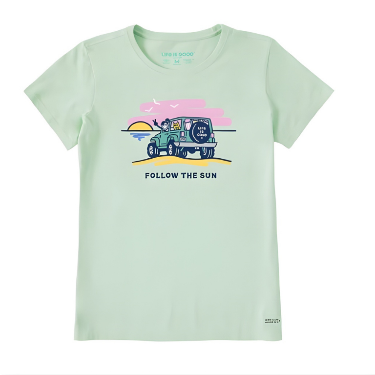 Women's Jackie and Rocket Follow The Sun 4x4 Short Sleeve Tee