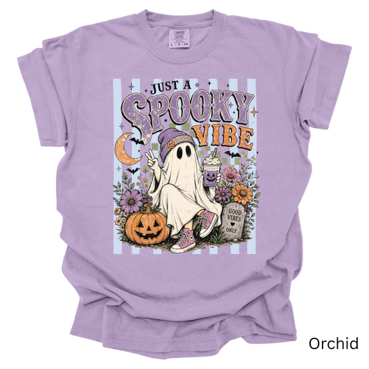 Just a Spooky Vibe Retro Ghost Graphic Tee