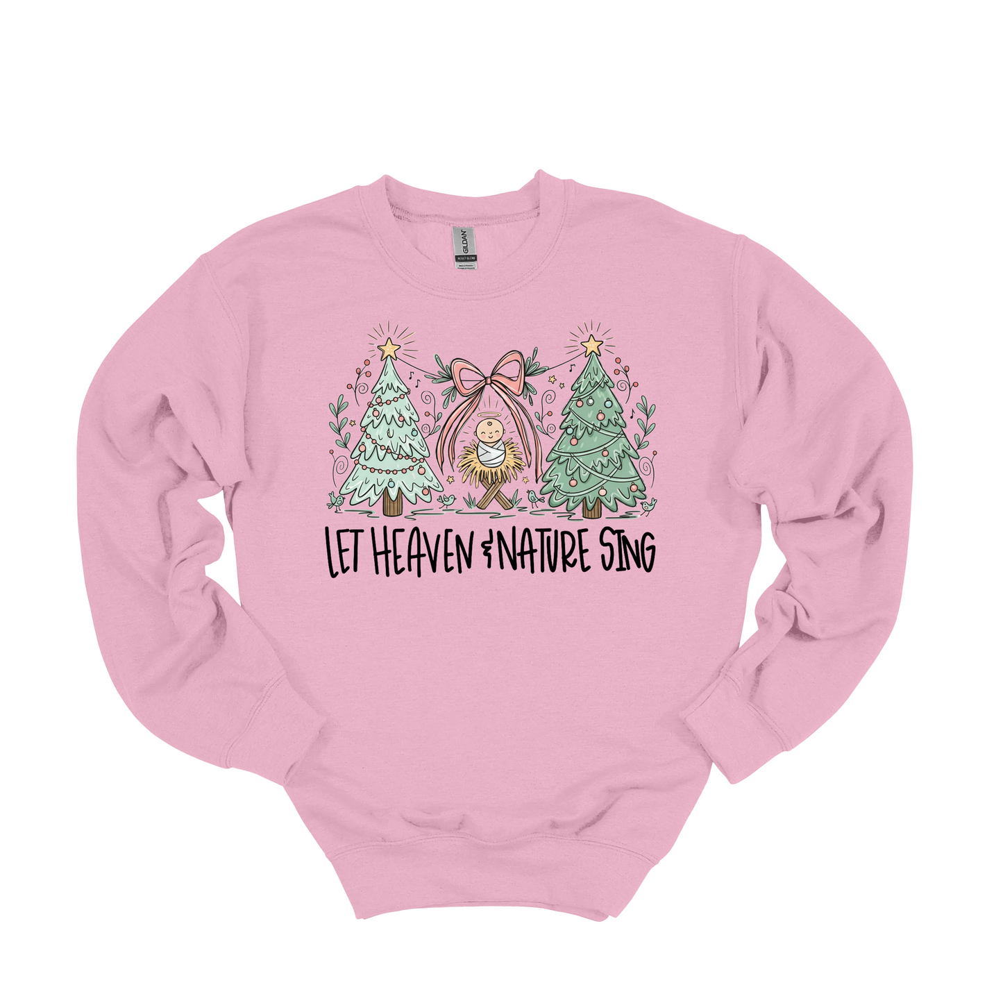 Let Heaven and Nature Sing" Christian Christmas Sweatshirt