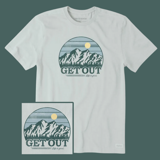 Life is Good - Men's Crusher Tee Get Out Mountains