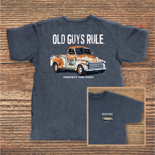 0ld Guys Rule - Rusty Truck Rte 66 Edition Short Sleeve Tshirt
