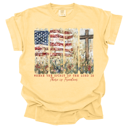 Patriotic Christian American Flag Short Sleeve T-Shirt