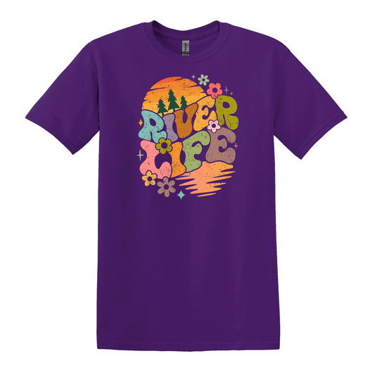 Retro Floral River Life