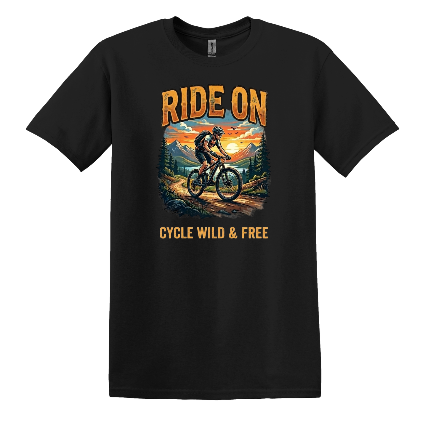 Ride On Wild & Free Mountain Bike Tee