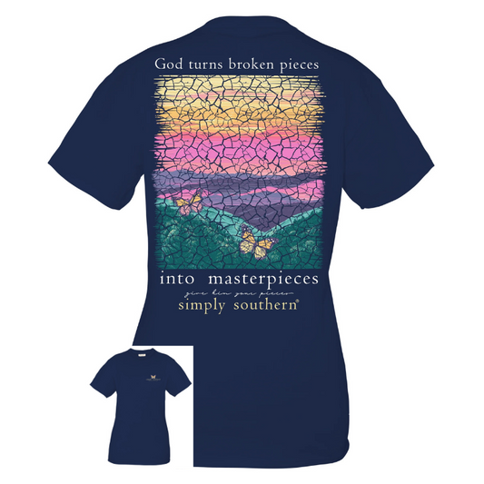 Simply Southern-Pieces-Short Sleeve- Unisex-Navy Tee