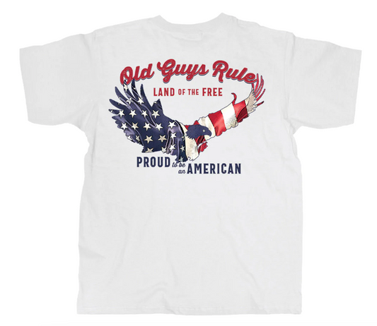 Old Guys Rule Land of the Free Pocket Tee