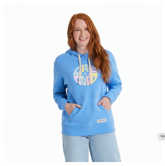 Women's Daisy Circle Psychedelic Simply True Fleece Hoodie