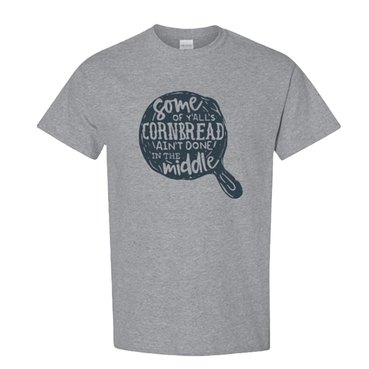 SC Soft Y'All's Cornbread front print-Sport Grey
