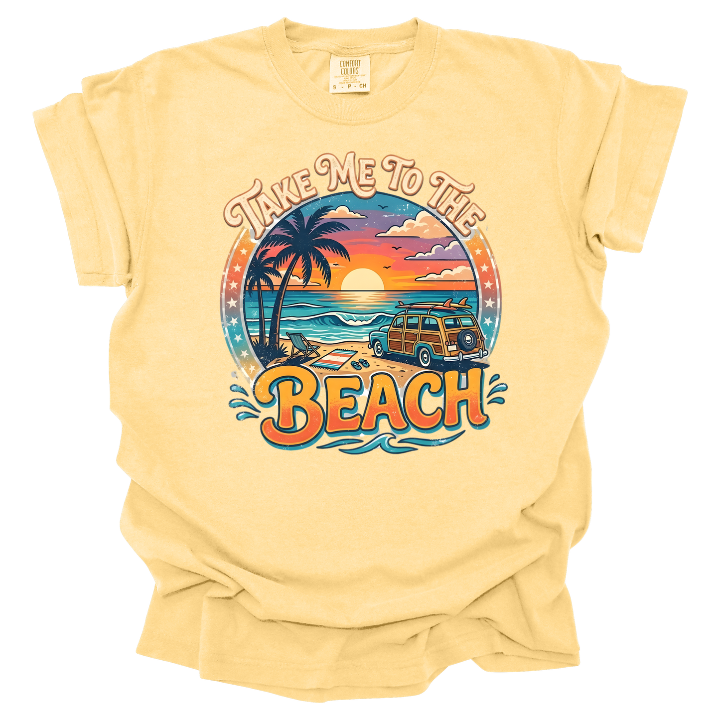 Take Me To The Beach Vintage Woodie T-Shirt