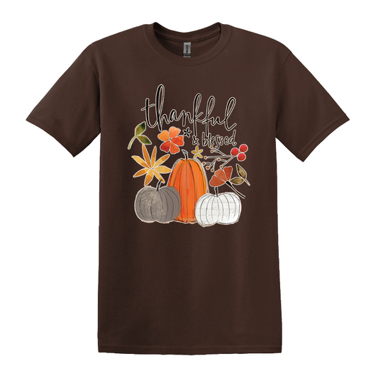 Thankful & Blessed Short Sleeve T-Shirt