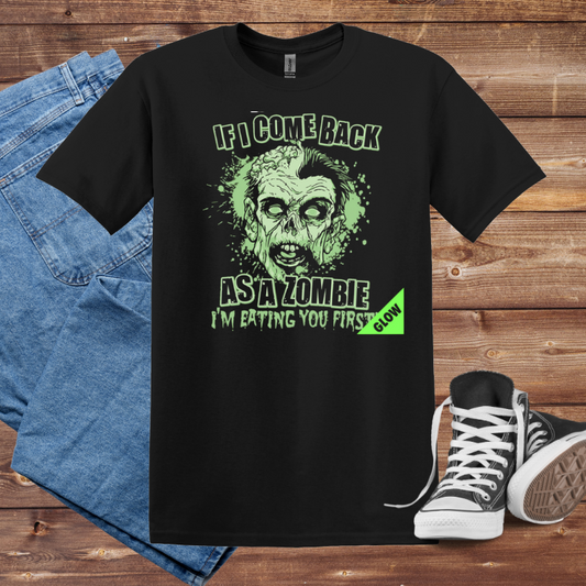 Zombie Face-Glow In The Dark Short Sleeve Tee