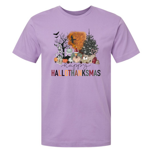 HalloThanksMas Short Sleeve Tee