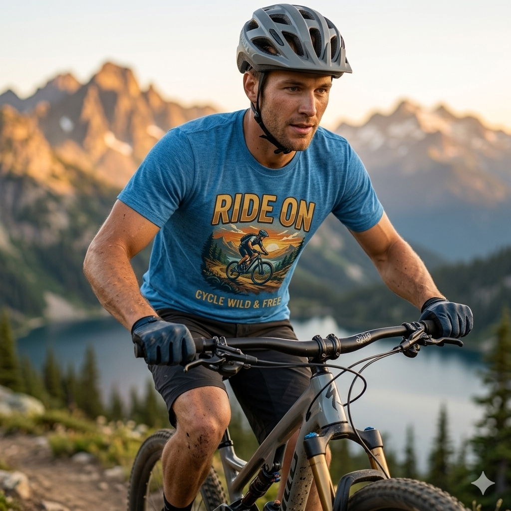 Ride On Wild & Free Mountain Bike Tee