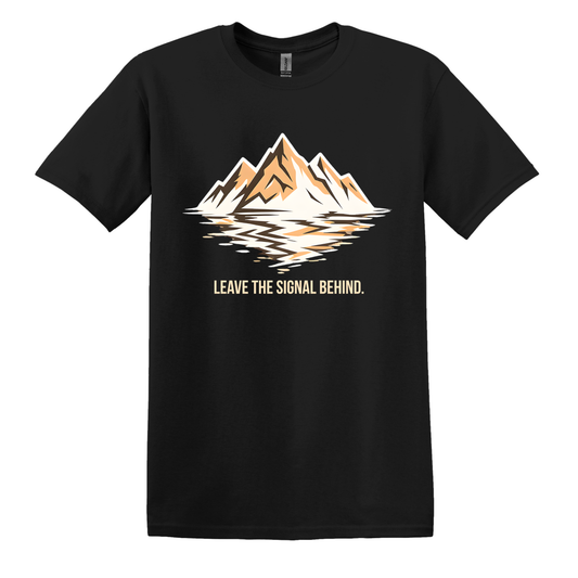 Adventure Awaits: "Leave the Signal Behind" Mountain T-Shirt